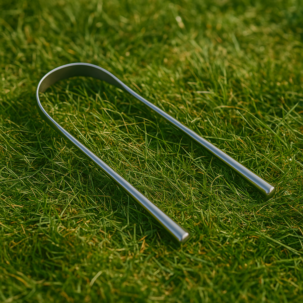 Metallic tongue scraper